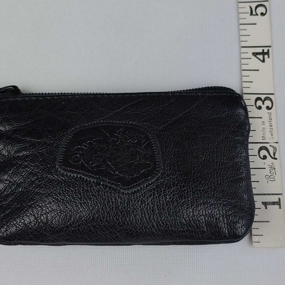 Carlos Falchi Black Leather Coin Pouch. - Picture 7 of 8